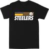 Футболка Philcos NFL Pittsburgh Steelers с наклонным текстом, черная.