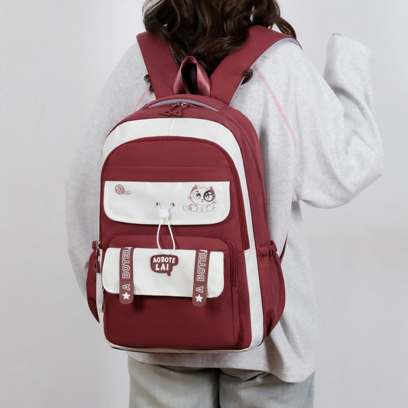 Schoolbag1011 new simple and cute 1-1 grade schoolbag student large-capacity backpack versatile and lightweight schoolbag