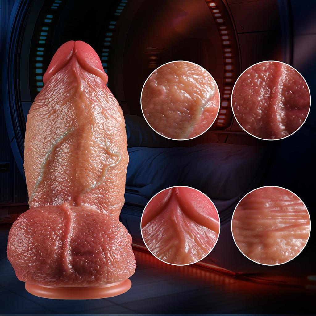 Очень толстый, сверхбольшой реалистичный дилдо — экстремальный обхват, мощная присоска, реалистичная текстура, высококачественная силиконовая игрушка для взрослых