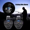 2pcs Electronic Fishing Bite Alarm with Sound LED Lights Indicator Fish Bite Alarms