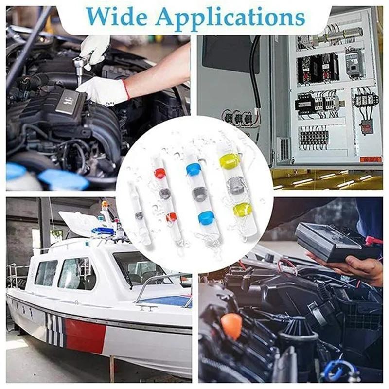 50/100/500/800/1200Pcs Heat Shrink Butt Crimp Terminals Waterproof Solder Seal Electrical Butt Connectors Wire Cable Splice