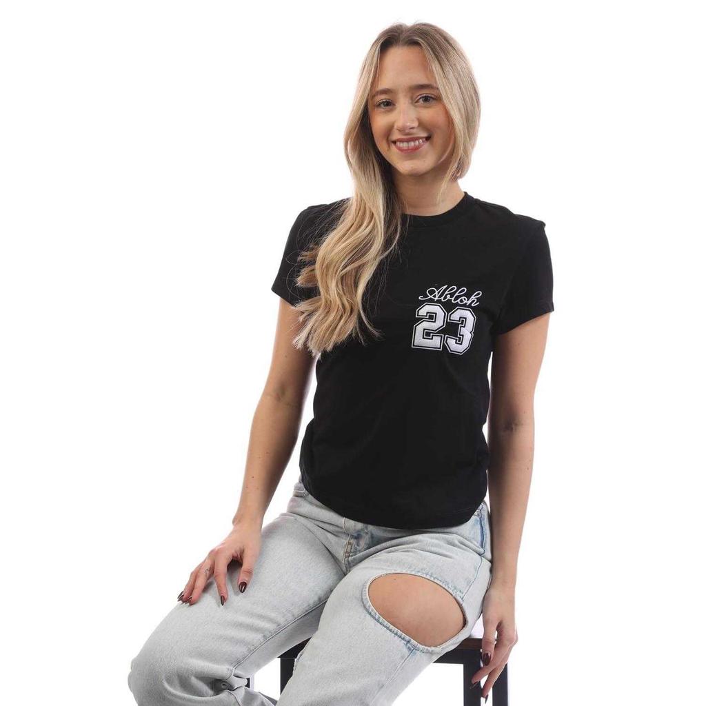 Off White Womens/Ladies Embroidered Fitted T-Shirt