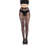 Halloween 2024 Black & White Rose Cross One-Piece Pantyhose - European & American Style