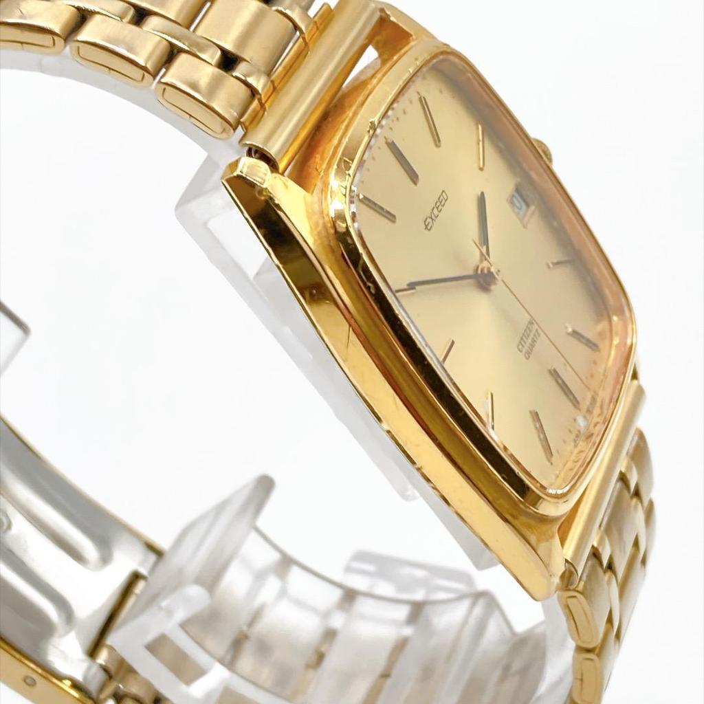Used CITIZEN Exceed Men's Watch Quartz Tank Gold 578