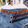 Color Simple Solid Metal Buckle Decor Women Waist Belt With No Punching Design