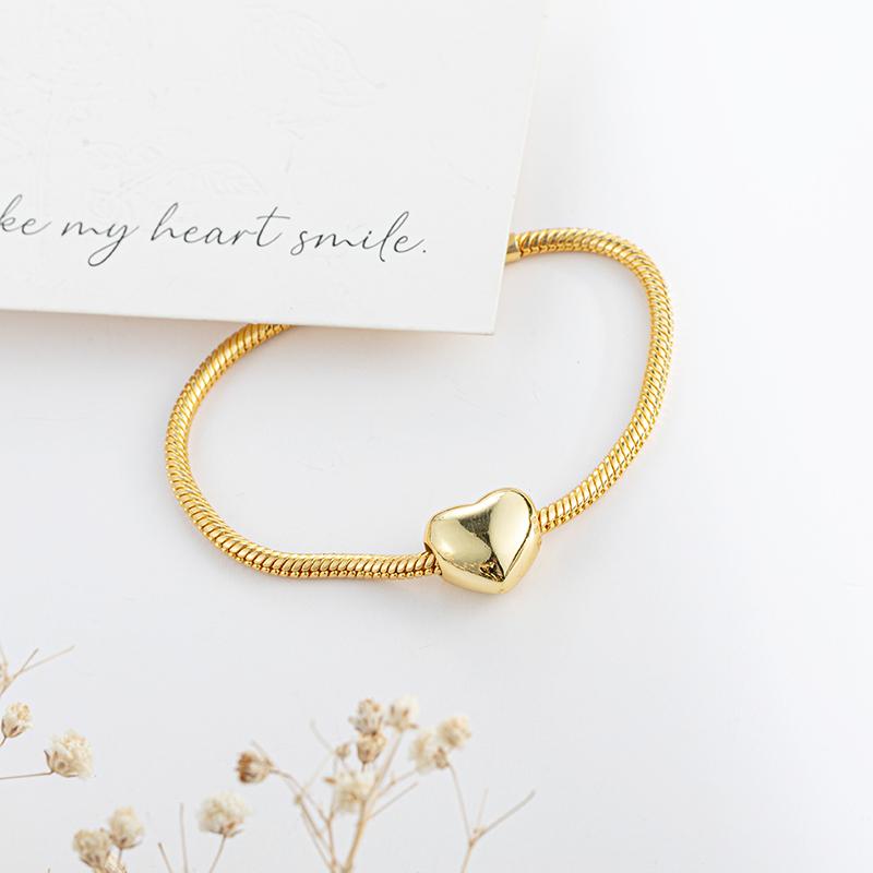 NEW DIY Gold Plated Pearl Eternity Circle Cupid Heart Family Tree Dangle Charm Beads for Original Silver Bracelet Jewelry