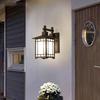 Outdoor Wall Lantern Lights Exterior Waterproof Wall Mount Vintage Bronze Barn Lamp Fixtures With Frosted Glass Rustic Farmhouse Black Outside Wall
