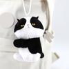 Kawaii Black Cat Plush Doll Keychain Pendant Toy Cartoon Stuffed Kitty Clip Ornament Bag Decoration Doll Keychain Ornament for Kids