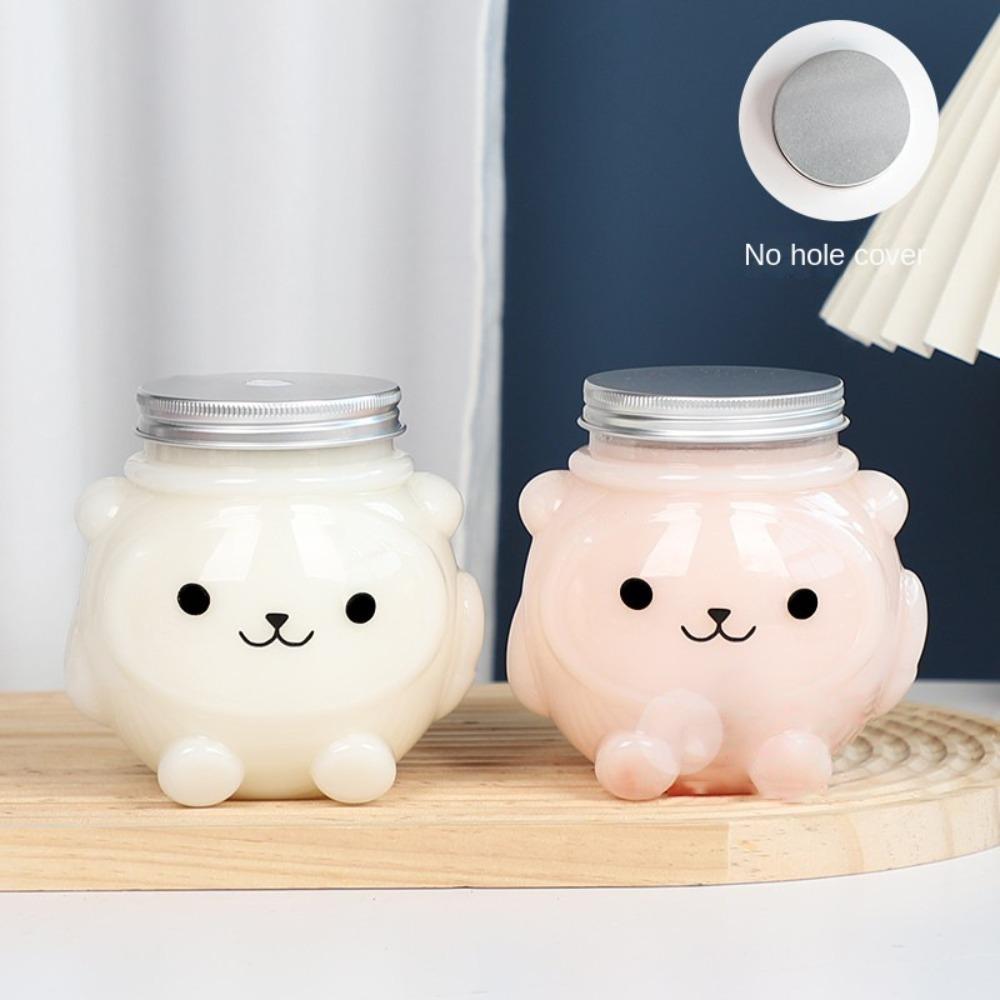 2 шт. с крышками, бутылка для воды, одноразовые прозрачные бутылки для напитков с медведем, милый контейнер для меда, вечеринка