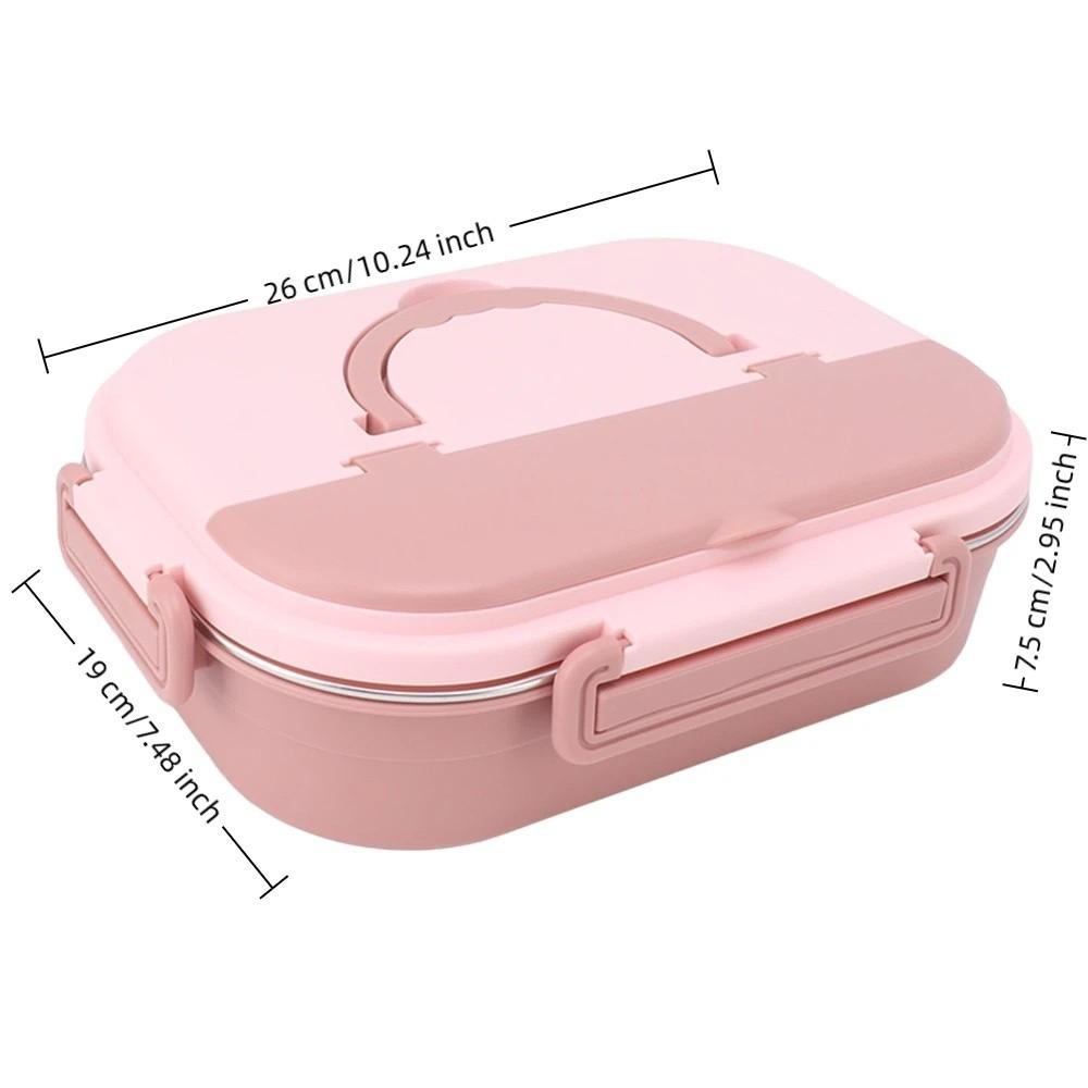 4 Compartments Lunch Storage Container 304 Stainless Steel Thermal Lunch Box For Picnics