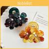 Chic Rhinestone Embellished Floral Hair Claw Clip In Jelly Tones For Summer 2024