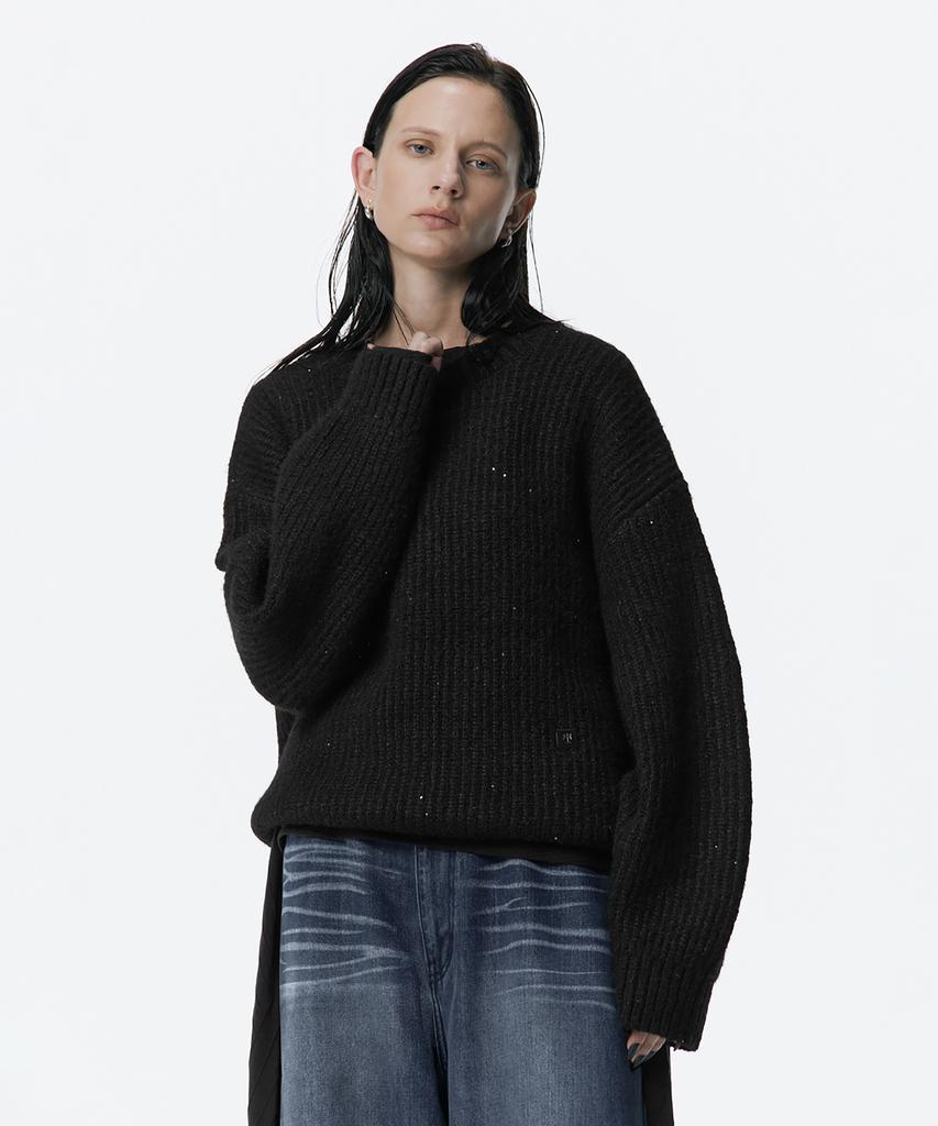 Teulimingbeodeu Spangle Knit Pullover [ Black ]
