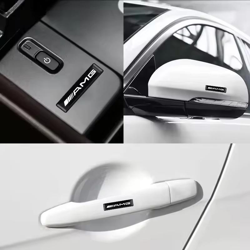 3D Epoxy Personality Mark Stickers Car Interior Exterior Decoration Sticker For Mercedes Benz AMG W205 W204 W206 W213 W212 W211