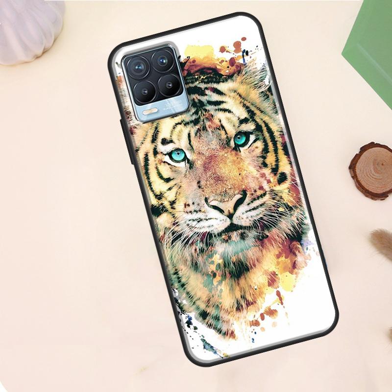 Animal Tiger Art Case For Realme C55 C53 C33 C63 C61 C51 C65 C67 C71 C75 11 12 13 14 15 Pro Plus GT6 GT7 Pro