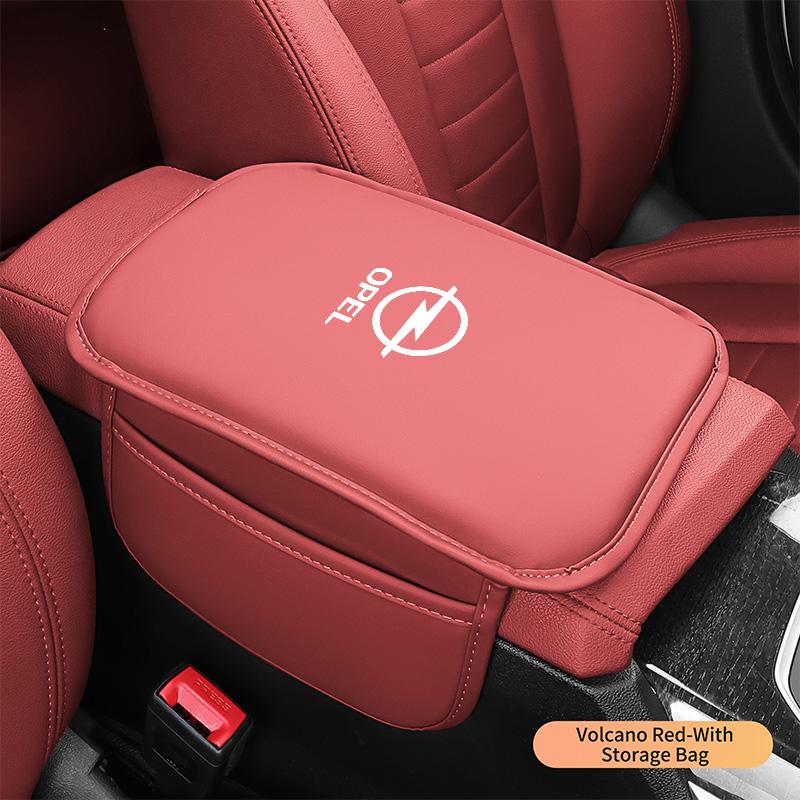 Leather Car Armrest Box Mats Auto Center Console Cover For Opel Corsa D Astra G H J K F Mokka C Zafira B Antara Corsa Accessorie FB3