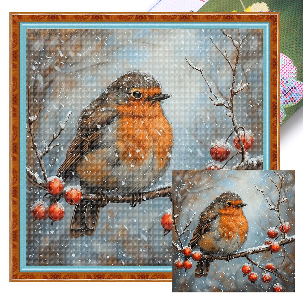 Animal Printed Cross Stitch Kit 40x40cm DIY 11CT Embroidery Craft Set Home Decor