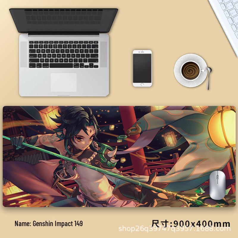 Очень большой коврик для мыши Genshin Impact Венти - Утолщенный аниме коврик для клавиатуры