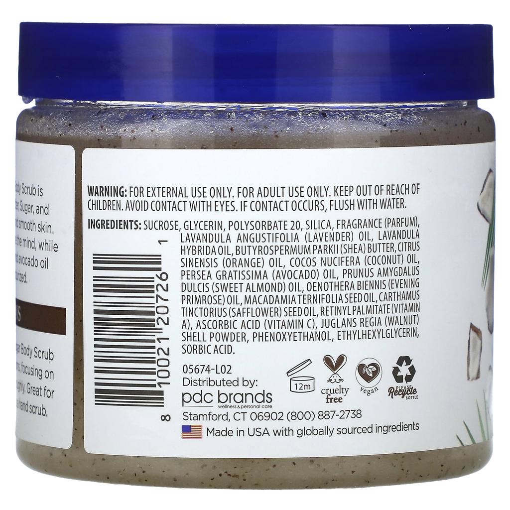 Dr. Teal's Shea Sugar Scrub, Coconut Oil and Essential Oils, 19 Oz (538 G)