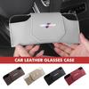 BAAX1 Car Sticker For BMW Magnetic Leather Car Sun Visor Glasses Storage Sunglasses Case Accessory For BMW E90 E60 E46 E39 F30 F10 E87