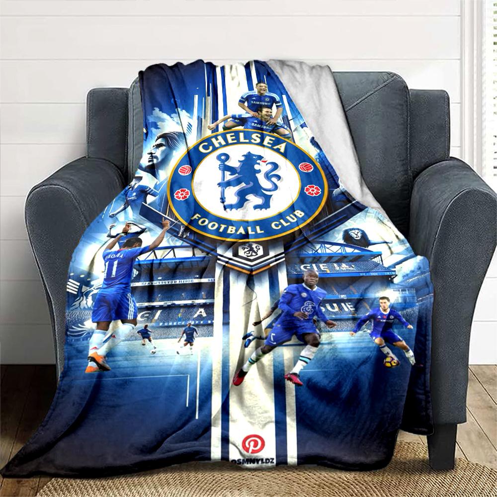 Chelsea Fc Football Player Blanket Ultra-Soft Great for Bedding Livingroom Chair Four Seasons Universal Playful Design