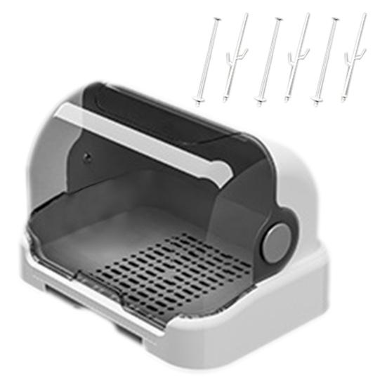 Baby Bottle Drying Rack with Transparent Lid Large Capacity Dustproof Easy to Clean Baby Bottle Storage Box with Removable Drain Tray