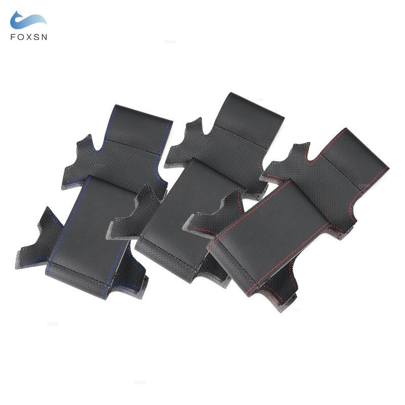 Car Steering Wheel Leather Cover For Toyota Land Cruiser Prado 120 4Runner Highlander Hilux Tacoma Tundra For Lexus LS400