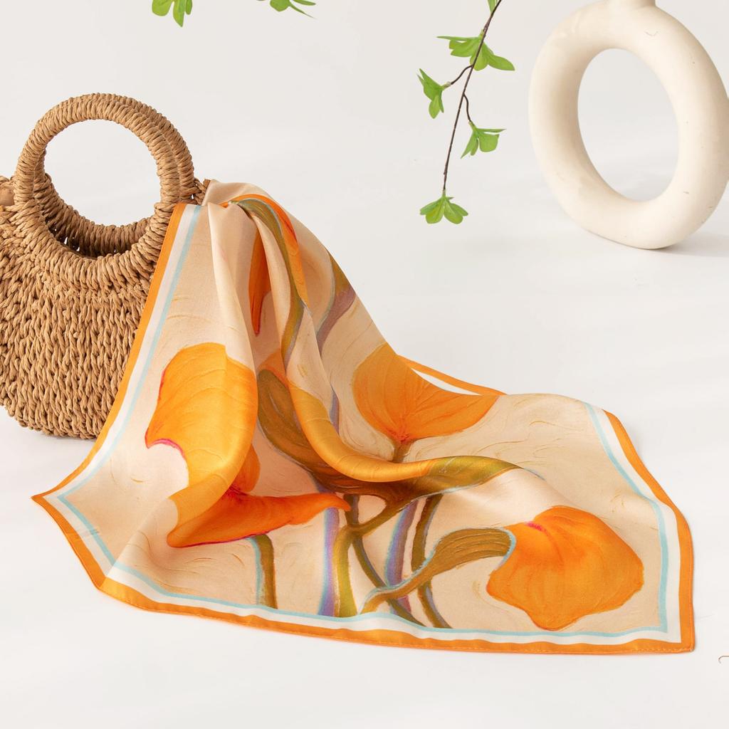 Новый весенний стиль шелковый шарф Mulberry маленький квадратный шарф шелковый высококачественный принт модный универсальный шарф