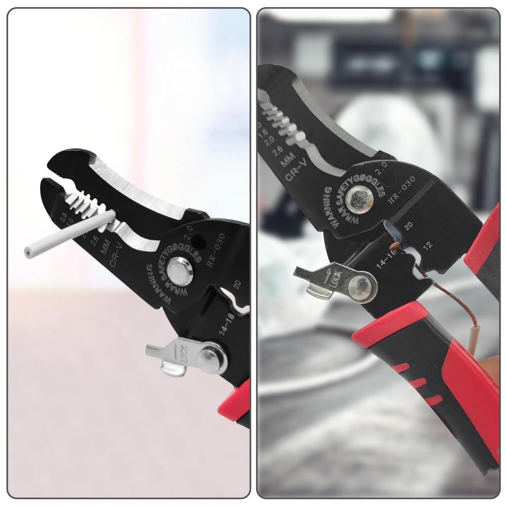 HOUSERAN Wire Stripper Cable Electrical Wire Wire Wire Crimping Tool 5-Piece Set, Multi-Function Stripper, Stripper, Stripper, Cutter, Pliers,