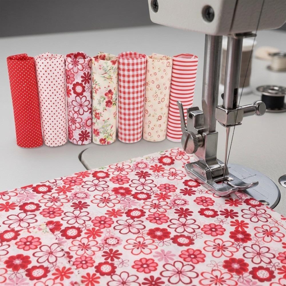 7Pcs Pure cotton material Patchwork Fabric 7 pieces per set Pre-cut Cloth Quilt sewing making