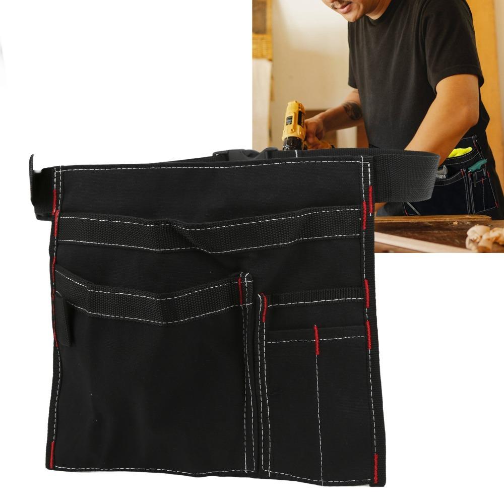 Canvas Tool Belt Bag 5-Pocket Storage Bag Durable Utility Belt Bag  Carpenter Work