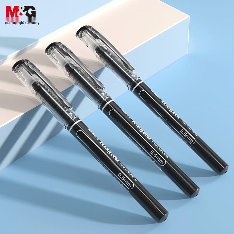 M&G ARP50901 0.5mm Black Direct Liquid Gel Pen (12-Count)