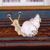 Enamel Snail Brooch Pin Rhinestone Crystal Collar Animal Brooch Jewelry Gift