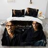 3D Печать Серия Джонни Деп Теплый Комплект Постельного Белья, Мягкое Пододеяльник Комплект Постельного Белья Удобный Пододеяльник Наволочка, Размеры King Queen