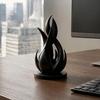 Modern Sculpture for Living Room 3D Printed Abstract Flame Sculpture, Minimalist Twisted Art Decorative Soft Furnishing Item Statue Desk And