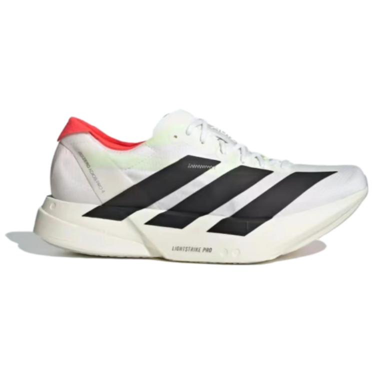 Adidas Adizero Adios Pro 4 White Black Women Sneakers Cloud-White Core-Black Silver-Metallic JR1163