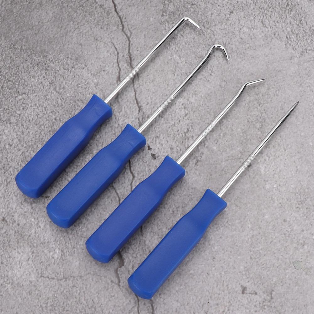 4PCS Stainless Steel Car Pick Hook Set ABS Handle Oil Seal Puller  Maintenance Technician