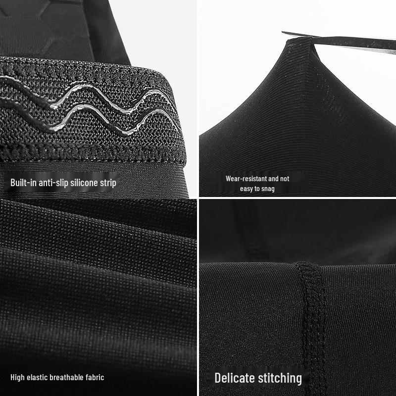 Honeycomb EVA Basketball Knee Pads with Silicone Anti-Slip, Shock Absorption, and Breathable Lycra.