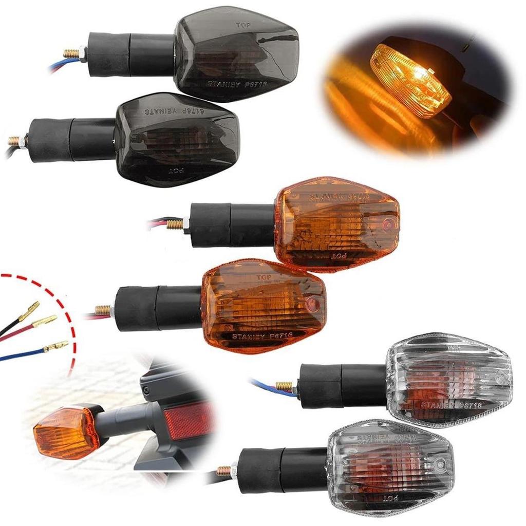 1 Pair Motorcycle Turn Signal Lights Indicator Turn Signal Indicator Lamp Fit for Honda VTR1000F Superhawk 1000 1997-2005 (Smoke)