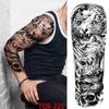 1 PC 480*170MM Full Arm Temporary Tattoo Sticker Sleeve Men Women Fashion Sexy Fake Tattoo Wolf  Lion Tiger Painting Tattoo Skull Angel Tattoo