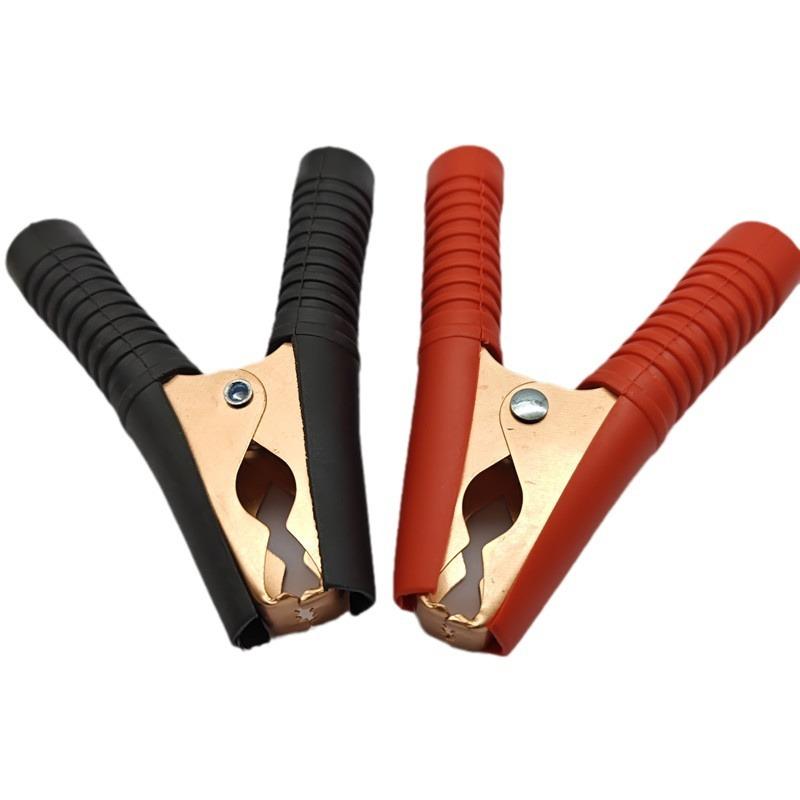 4/6pcs 100A All Inclusive Copper Plated 90mm Long Crocodile Clip Car Battery Red and Black Clip