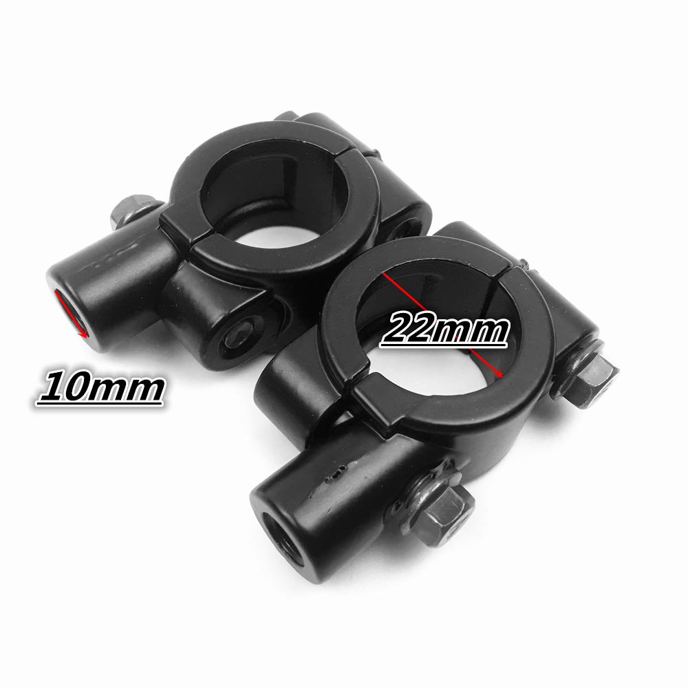 Универсальное зеркало для мотоцикла, скутера, электронного велосипеда, зеркала заднего вида, выпуклое зеркало сзади, 10 мм, карбон