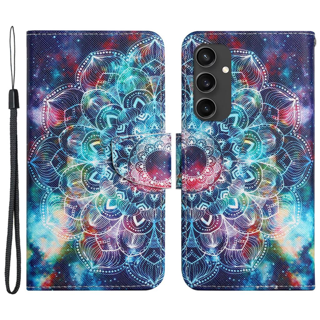 Чехол для Samsung Galaxy S24 FE с принтом, защитная кожаная книжка-обложка для телефона