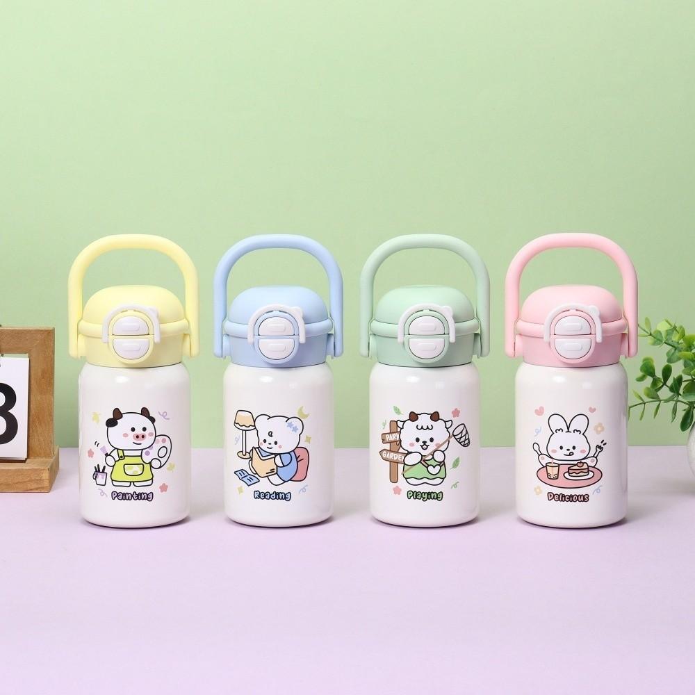 Cute Cartoon Insulated Cup 400ml Baby Water Bottle New Vacuum Cup  for Office Workers