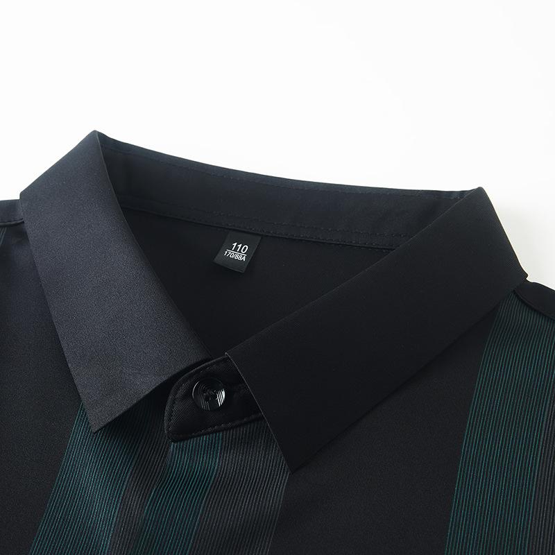 Men's Striped Shirt Short Sleeve Men's Spring Summer Men's Dad Clothes