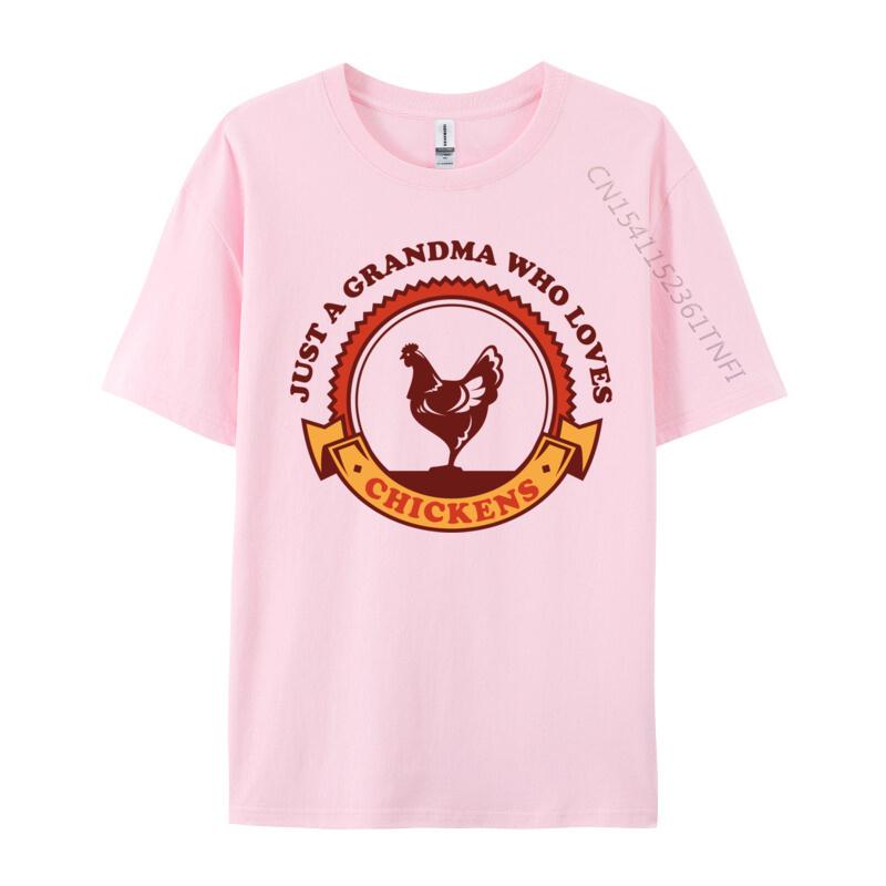 Just A Grandma Who Loves Chickens Chicken Coop Hen Chick Egg Tshirts Funky Boy Tshirts Printed Tops Shirt Cotton
