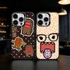 Милый Чехол для Телефона Domo-kun Чехол для Телефона Для iPhone 17 16 15 14 13 12 11 Pro Max Plus Серебристый Матовый Черный Чехол