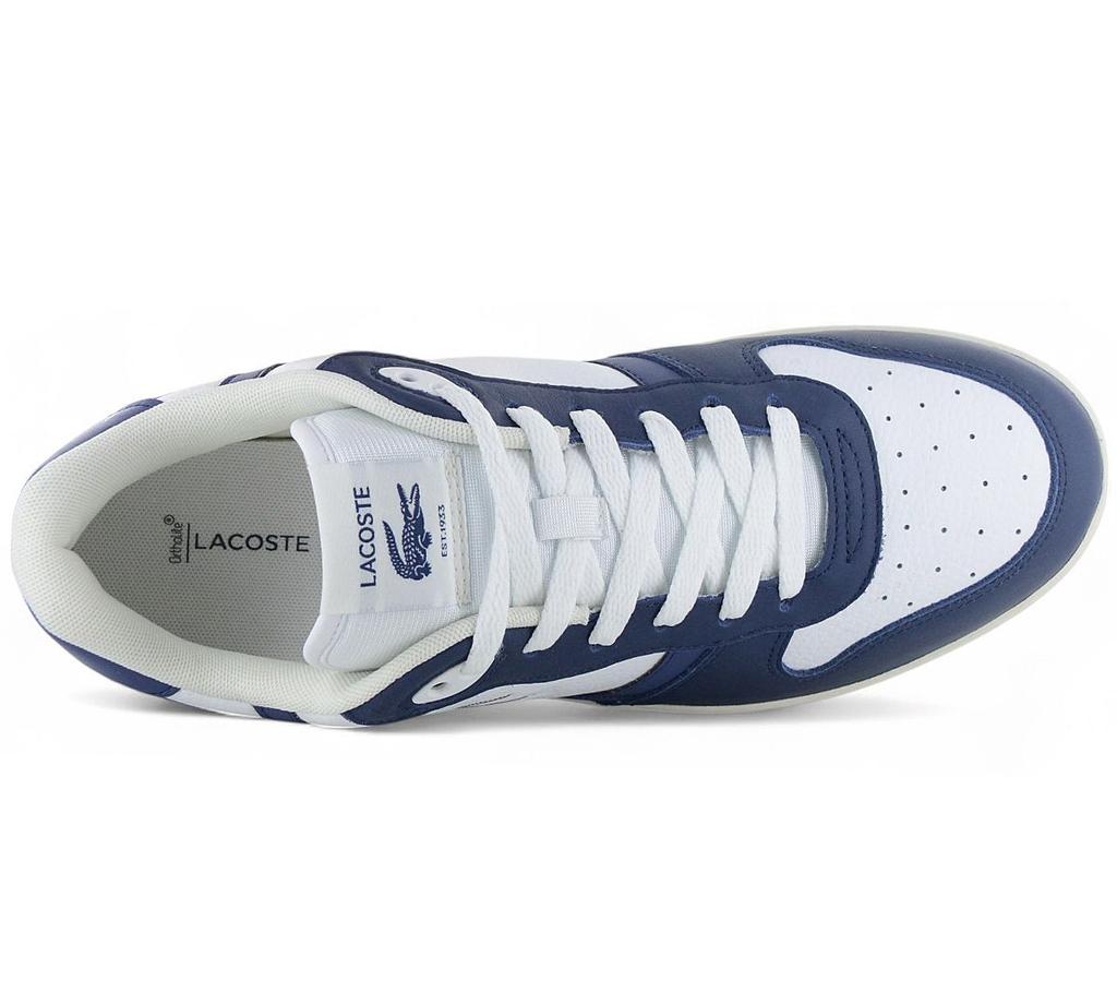 Lacoste T-Clip Set 224 - Мужские кроссовки из кожи белого и синего цвета 748SMA0042042 ОРИГИНАЛ