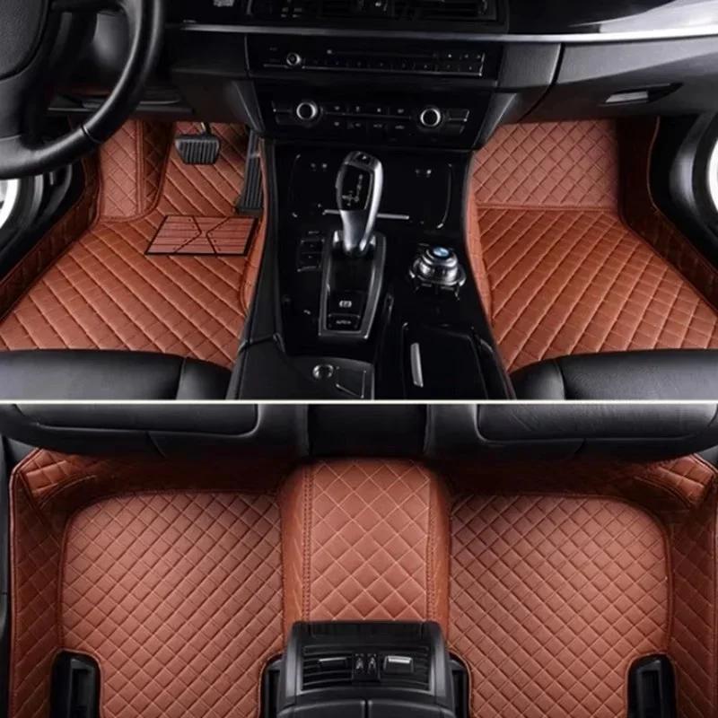 Автомобильные коврики с кожей, подходящие для MITSUBISHI Pajero 4 2007-2017, Аксессуары для ковриков пола салона автомобиля