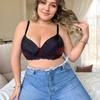 European and American Large Size Sexy Lace Push-up Bra for Women with Large Breasts