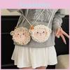 Очаровательная мультяшная овечка Мини плетеная сумка через плечо с внутренним карманом для детей